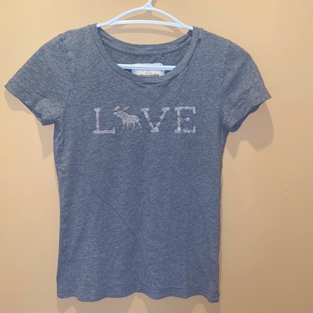 ABERCROMBIE & FITCH Sparkle Y2K Logo T-Shirt
